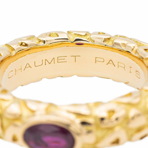Bague 53 Chaumet Bague Jonc Or jaune Rubis 58 Facettes 2609072CN