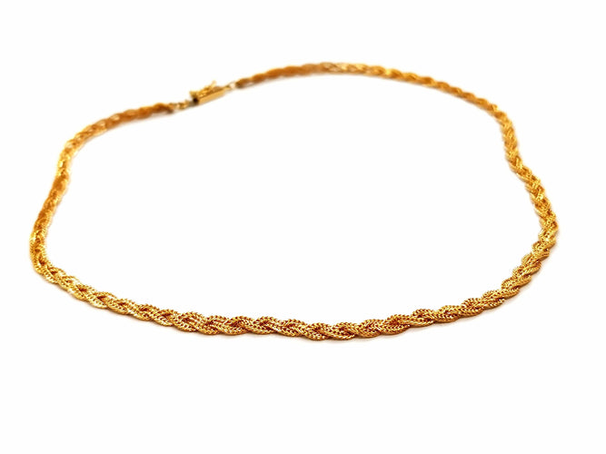 Collier Collier Maille tressée Or jaune 58 Facettes 1292364CN
