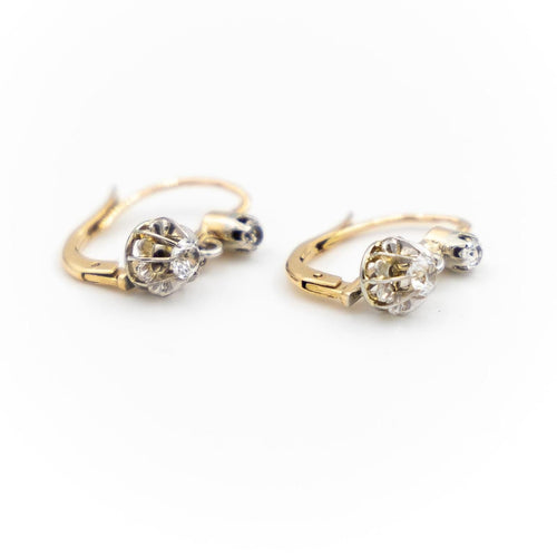 Boucles d'oreilles Boucles d'oreilles Dormeuses Or jaune Diamant 58 Facettes 1969298CN