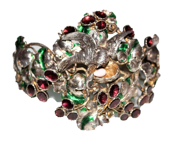 Bracelet Bracelet en argent et vermeil "Oiseau défendant son nid" 58 Facettes 414.1