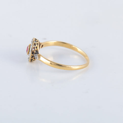 Bague 55 Bague rubis diamant ancienne 58 Facettes