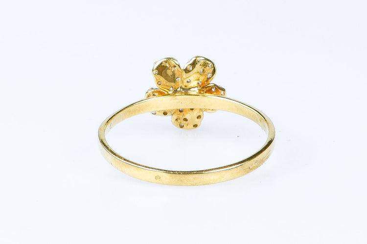 Bague Bague fleur en or jaune 58 Facettes 111-180593-48