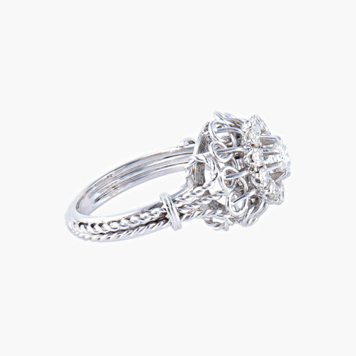 Bague 62 Bague Marguerite Torsade Diamants 58 Facettes