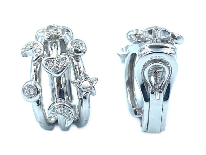 Boucles d'oreilles ADLER - Boucles d’oreilles Sérail Or blanc et diamants 58 Facettes
