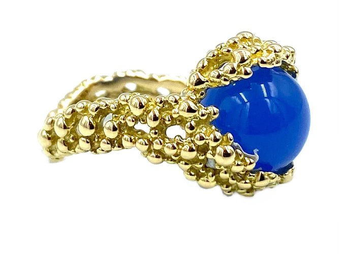 Bague GILBERT ALBERT. Bague or jaune et billes interchangeables 58 Facettes