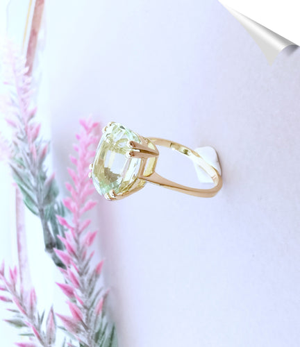 Bague Bague Béryl vert Or Jaune 58 Facettes AA 1516