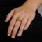Bague 57 Bague Godron Or Jaune Pavage Diamants 58 Facettes