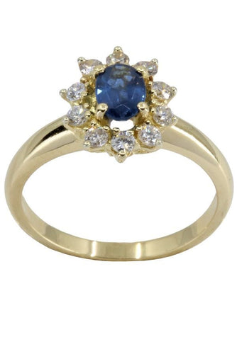 Bague 53 BAGUE MARGUERITE TOPAZE ET DIAMANTS 58 Facettes 056871