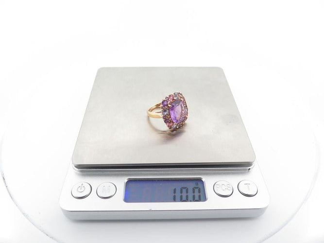 Bague 53 bague ISABELLE LANGLOIS emotion 53 en or jaune 18k amethyste 58 Facettes 254240