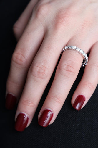 Bague 59 Bague Alliance américaine Platine Diamant 58 Facettes 1875647CN
