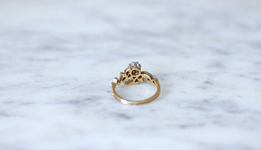 Bague Bague Toi et Moi or rose, platine, et diamants 58 Facettes
