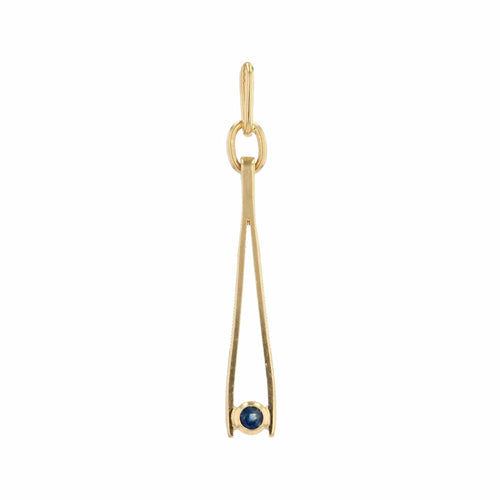 Pendentif Pendentif brucelle or jaune et saphir Augis 58 Facettes 15-424