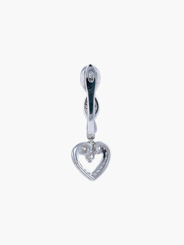Boucles d'oreilles Boucle d'oreilles Or Blanc Coeurs Diamants 58 Facettes