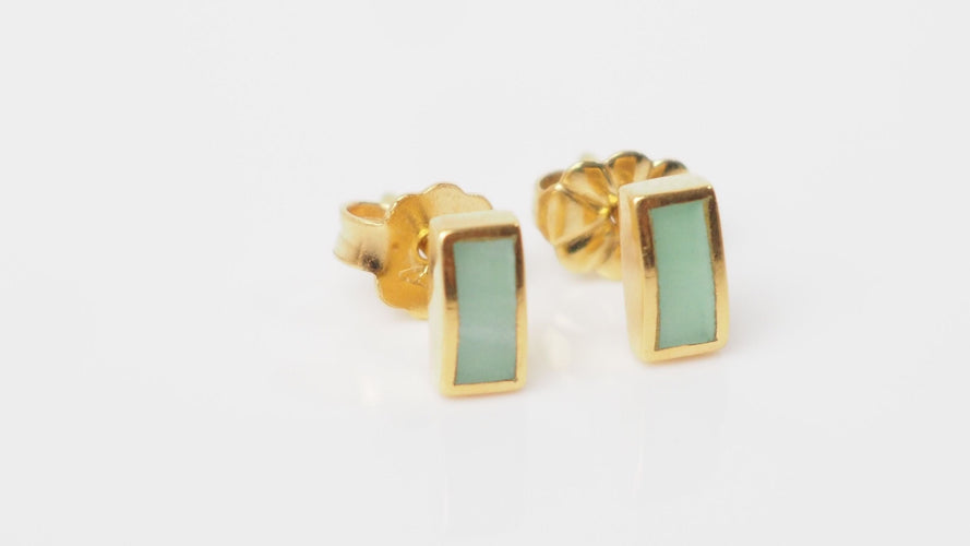 Boucles d'oreilles CLOZEAU - Boucles d'oreilles Or Résine verte 58 Facettes clozeau