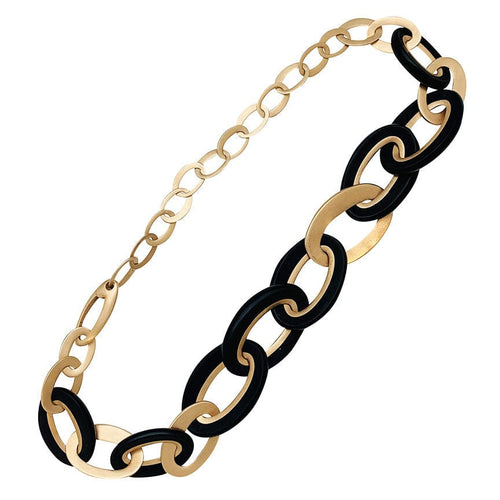 Collier Collier Pomellato "Victoria" or rose et jais. 58 Facettes 30763