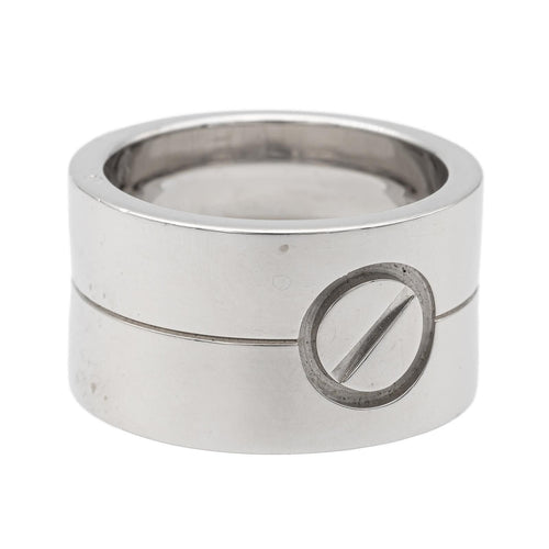 Bague 47 Cartier Bague Love Or blanc 58 Facettes 577683CN