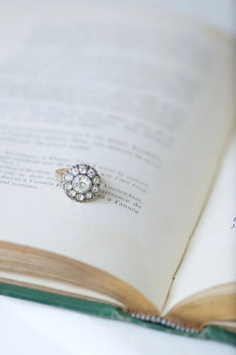 Bague Bague marguerite ancienne pierres du Rhin 58 Facettes