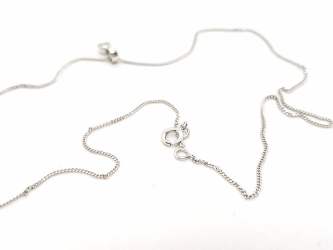 Collier Collier Chaîne + pendentif Or blanc Diamant 58 Facettes 06594CD