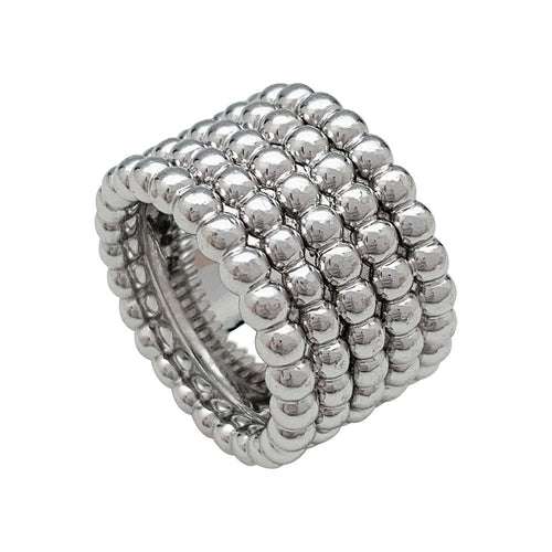 Bague 50 Bague Van Cleef & Arpels, collection "Perlée", or blanc. 58 Facettes 31049