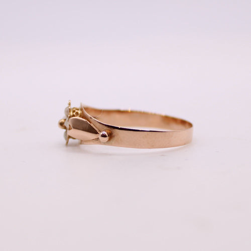Bague 55 Bague Art-Nouveau Or Perles 58 Facettes
