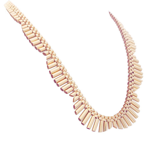 Collier Collier collerette années 1950 or rose. 58 Facettes 33517