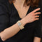 Bracelet Bracelet 4 rangs de perles fermoir or blanc saphirs diamants 58 Facettes 22-125