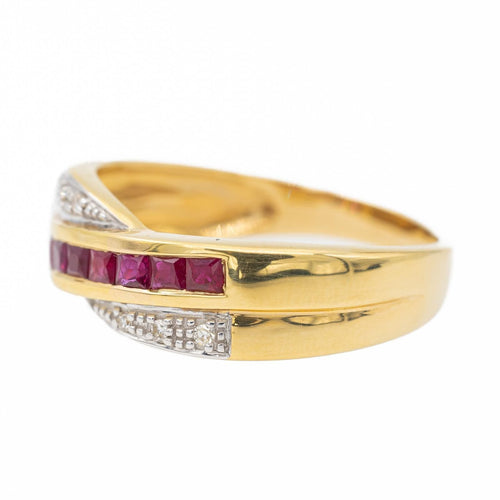 Bague 55.5 Bague Or jaune Rubis 58 Facettes 2682320CD