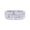 Bague 56 Bague Cartier, "Maille Panthère 3 Rangs Demi Pavé", or blanc, diamants. 58 Facettes 32750