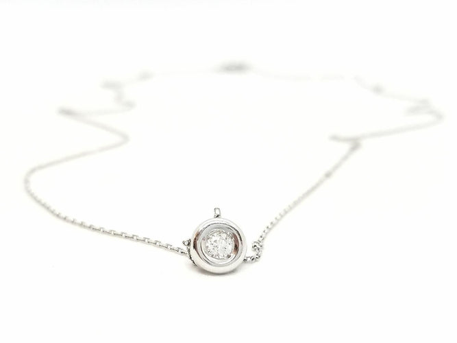 Collier Collier Or blanc Diamant 58 Facettes 579106RV