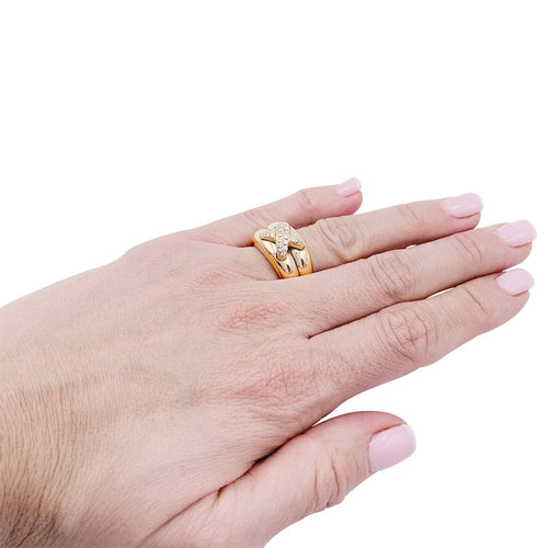 Bague 50 Bague Chaumet, "Liens", or jaune et diamants. 58 Facettes 32430