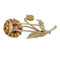 Broche Broche fleur or jaune, pierres de couleur. 58 Facettes 32168