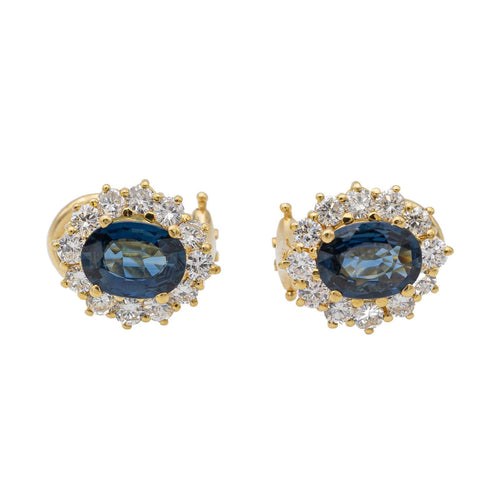 Boucles d'oreilles Boucles d'oreilles Or jaune Saphir 58 Facettes 2414561CN