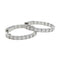 Boucles d'oreilles Créoles ovales or blanc, diamants. 58 Facettes 31003