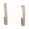 Boucles d'oreilles Paire de petites créoles en or jaune, diamants. 58 Facettes 32673