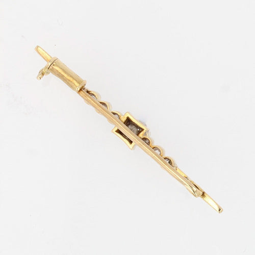 Broche Fine broche barrette or et diamant 58 Facettes 17-134