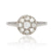 Bague 59 Bague ancienne ronde diamants 58 Facettes 22-479