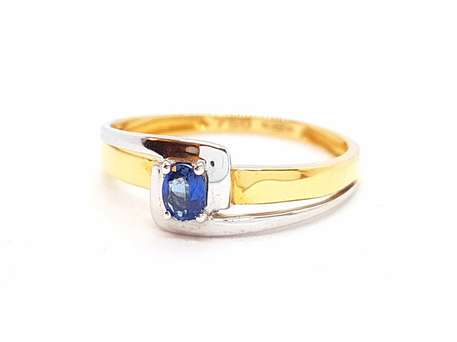 Bague 56 Bague Or jaune Saphir 58 Facettes 06353CD