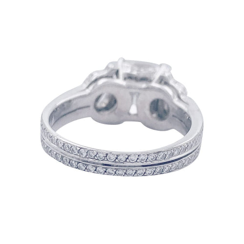 Bague 53 Bague Mauboussin, "Subtil Message", or blanc, diamant coussin. 58 Facettes 32510