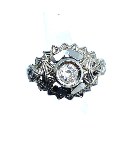 Bague Bague diamant Art déco ct. 0,30 58 Facettes