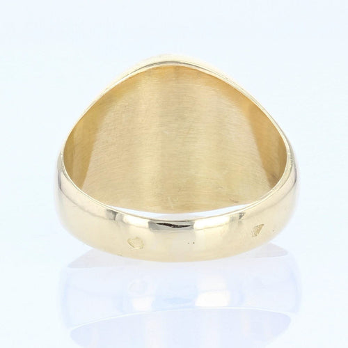Bague 56 Chevalière or jaune initiales 58 Facettes 21-694