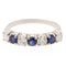 Bague 53 Bague demi alliance Or blanc Saphir 58 Facettes 2432014CN