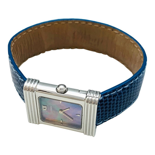 Montre Montre O.J.Perrin acier, nacre, cuir. 58 Facettes 30686