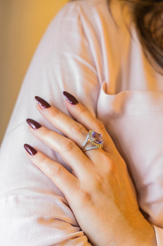 Bague 51 Mauboussin Bague Fou de toi Or blanc Améthyste 58 Facettes 2543064CN
