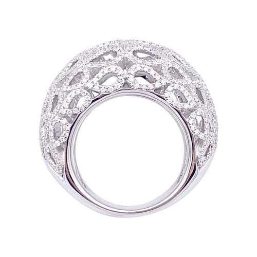 Bague 57 Bague Bucherer "Lacrima" or blanc, diamants. 58 Facettes 33513