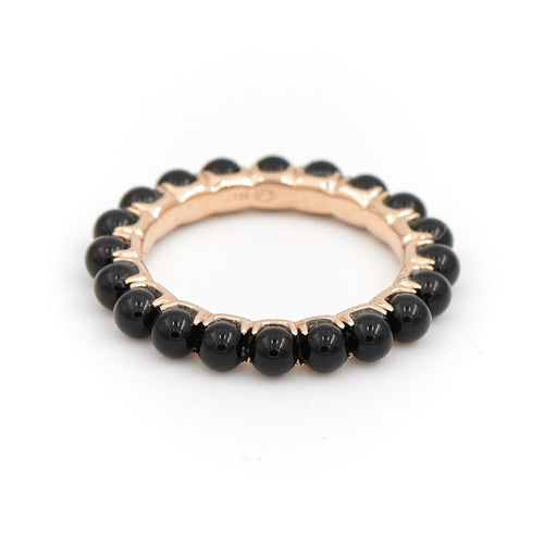 Bague 53 Ginette NY Bague Alliance Maria Or rose Onyx 58 Facettes 2394106CN