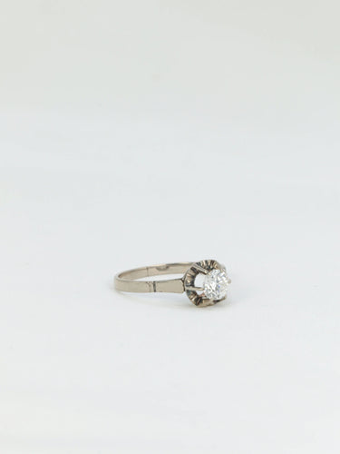 Bague Bague solitaire en or blanc et diamant 58 Facettes 686