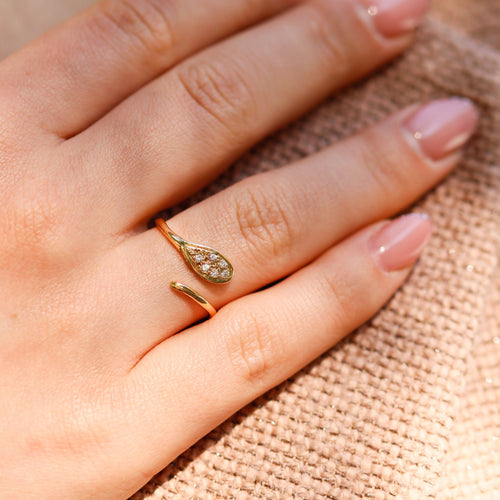 Bague Bague Serpent or jaune et diamants 58 Facettes 18691