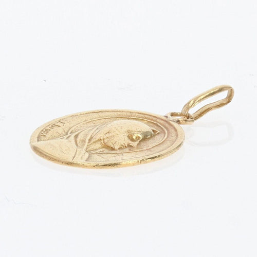 Pendentif Médaille ancienne or jaune Vierge auréolée 58 Facettes 16-139
