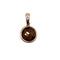 Pendentif Pendentif or jaune quartz fumé facetté 58 Facettes