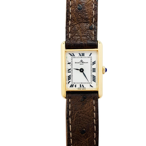 Montre Montre Baume & Mercier, "Tank", en or jaune. 58 Facettes 30203